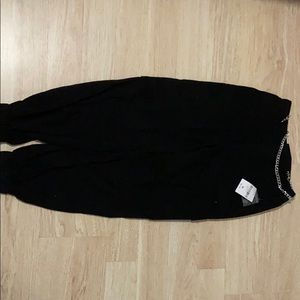Black cargo joggers